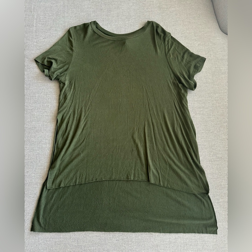 Freshmint Hunter Green High Low Tee